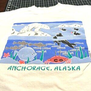 Vintage Anchorage Alaska Graphic T-Shirt By EyeCatcher 1990